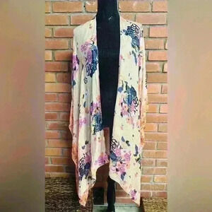 Moss Rose Floral Boho Kimono 100% Viscose 🌹